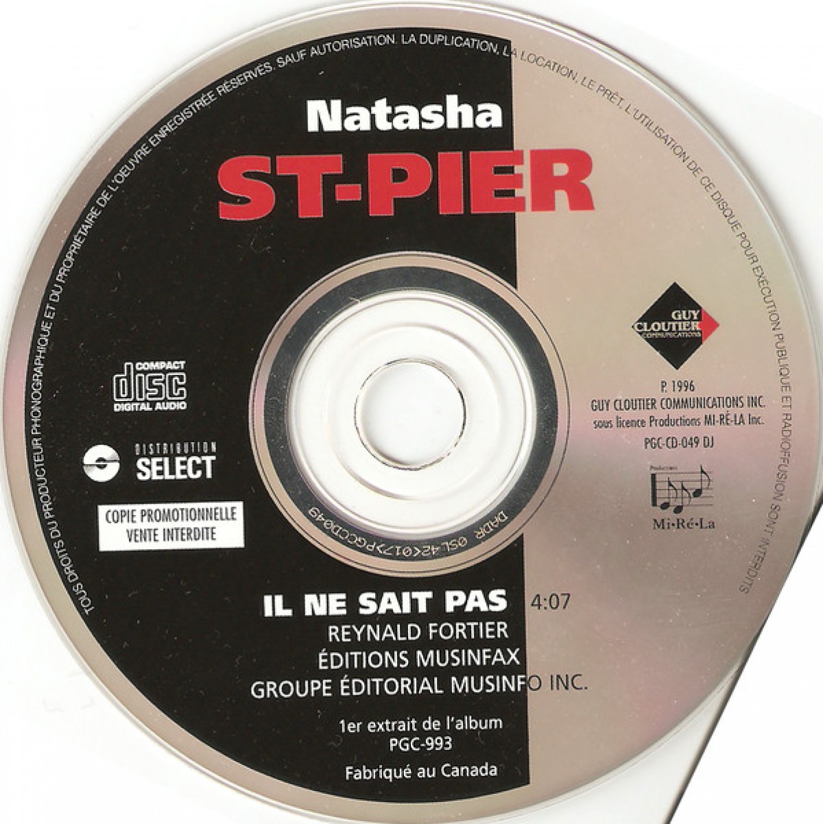 Natasha St-Pier - Il ne sait pas