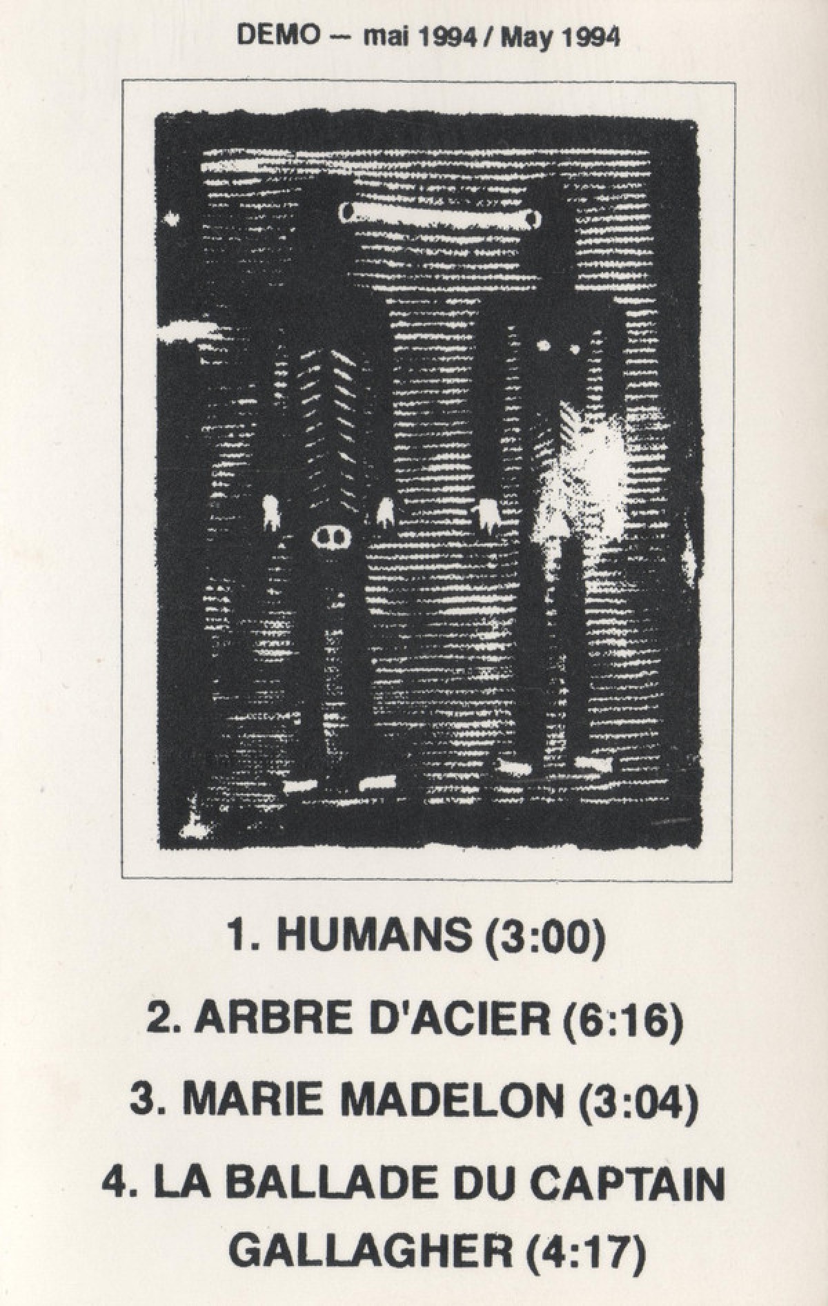 Zéro Degré Celcius - Démo - Mai 1994/ May 1994