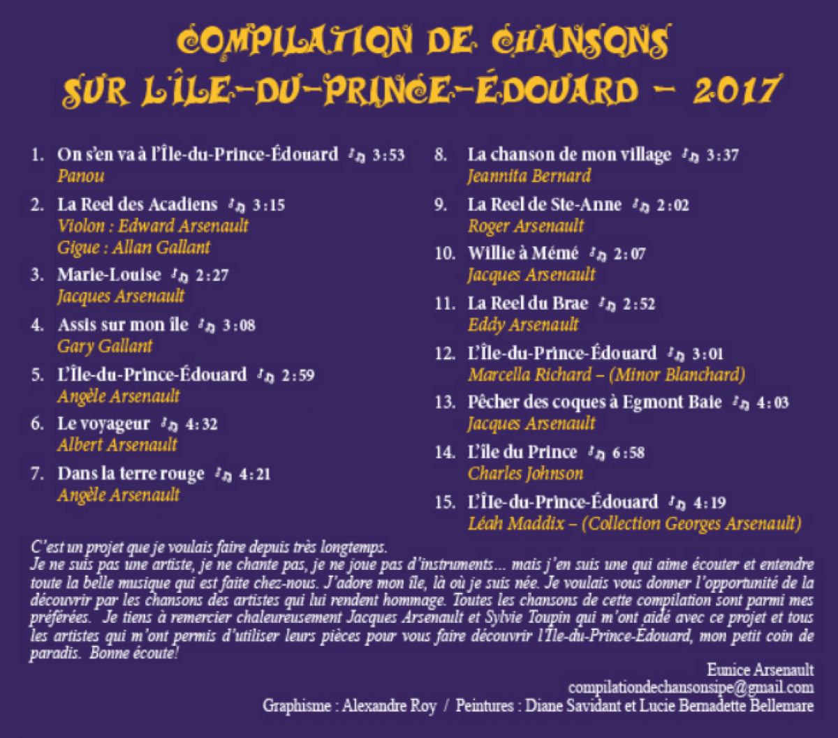 Artistes variés - Compilation de chansons sur l'Île-du-Prince-Édouard